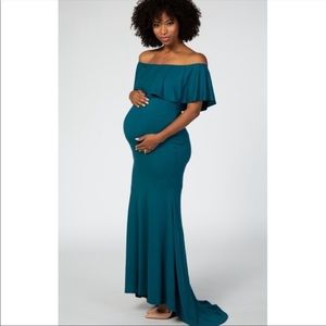 PinkBlush off the shoulder sweetheart mermaid maxi